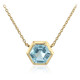 Collier en argent et Topaze bleu ciel