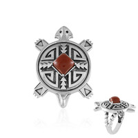 Bague en argent et Jaspe sanguin (Desert Chic)
