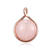 Pendentif en argent et Quartz rose