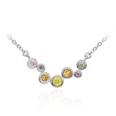 Collier en argent et Saphir jaune