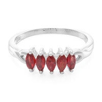 Bague en argent et Rubis du Malawi