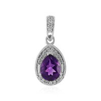 Pendentif en argent et Améthyste d'Uruguay