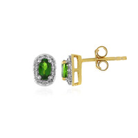 Boucles d'oreilles en argent et Diopside de Russie