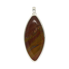 Pendentif en argent et Agate mousse rouge