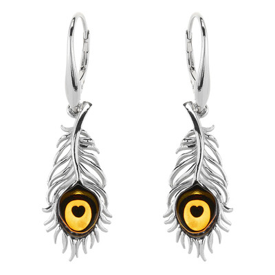Boucles d'oreilles en argent et Ambre baltique (dagen)
