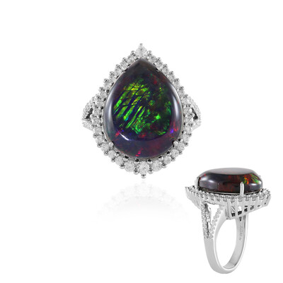 Bague en argent et Opale Mezezo (Adela Silber)