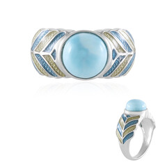 Bague en argent et Larimar (Adela Silber)