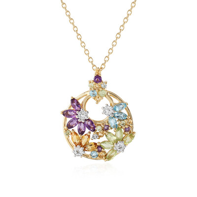 Collier en argent et Améthyste de Zambie