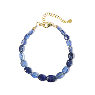 Bracelet en argent et Kyanite du Népal