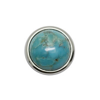 Pendentif en argent et Turquoise bleue de Mohavie