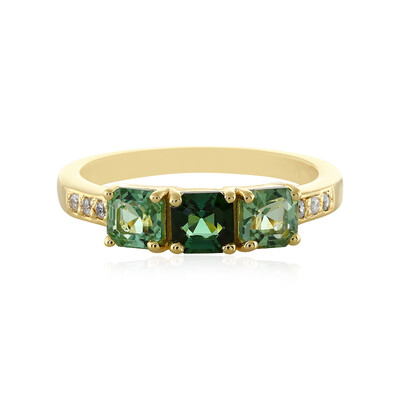 Bague en argent et Tourmaline néon du Nigeria