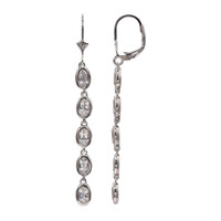 Boucles d'oreilles en argent et Topaze blanche