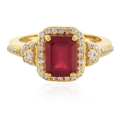 Bague en argent et Rubis de Madagascar