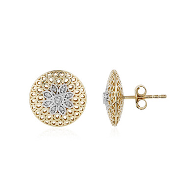 Boucles d'oreilles en or et Diamant I1 couleur (I) (Ornaments by de Melo)