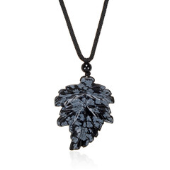 Collier et Obsidienne Flocon-de-Neige