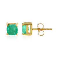 Boucles d'oreilles en argent et Emeraude de Colombie