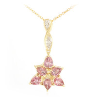 Collier en or et Saphir Padparadscha non chauffé (AMAYANI)