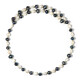 Collier ras du cou en acier et Perles de culture d’eau douce noires (Riya)