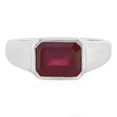 Bague en argent et Rubis de Madagascar