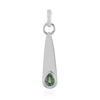 Pendentif en argent et Saphir vert de Tuléar  (Pallanova)