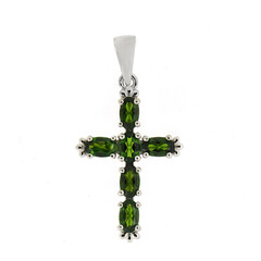 Pendentif en argent et Diopside de Russie