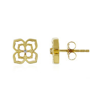 Boucles d'oreilles en argent et Diamant I4 (J)