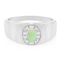 Bague pour homme en argent et Chrysoprase impériale