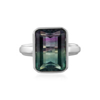 Bague en argent et Fluorite multicolore