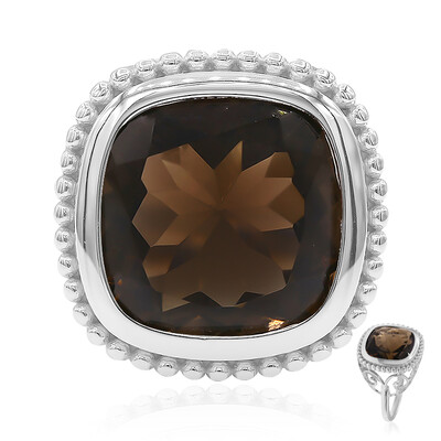 Bague en argent et Quartz fumé
