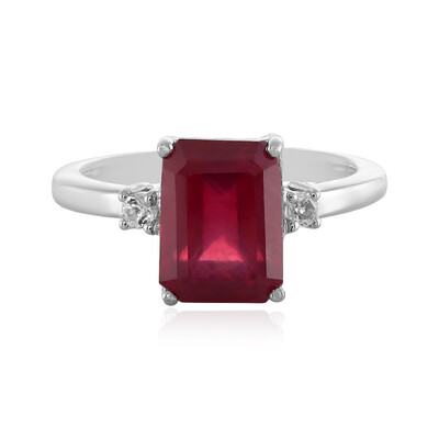 Bague en argent et Rubis de Madagascar