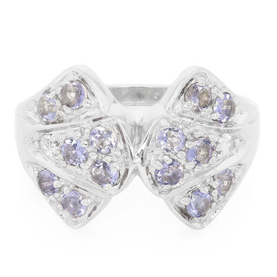 Bague en argent et Iolite de Madagascar