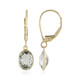 Boucles d'oreilles en or et Améthyste verte