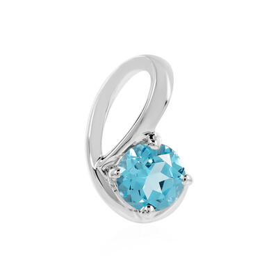 Pendentif en argent et Topaze bleu Suisse