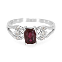 Bague en argent et Tourmaline rouge de Sapo