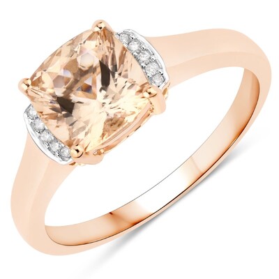 Bague en or et Morganite AAA