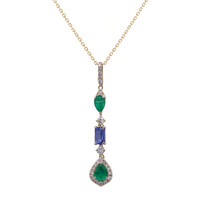 Collier en or et Emeraude de Zambie AAA (CIRARI)