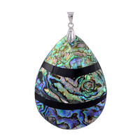 Pendentif en argent et Coquillage d'Abalone