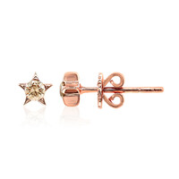 Boucles d'oreilles en or et Diamant rose de France SI1 d'Argyle 
