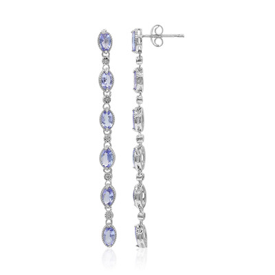 Boucles d'oreilles en argent et Tanzanite