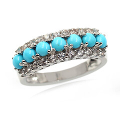 Bague en argent et Turquoise Sleeping Beauty
