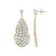 Boucles d'oreilles en argent et Topaze bleu ciel