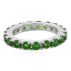 Bague en argent et Diopside de Russie