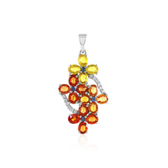 Pendentif en argent et Saphir