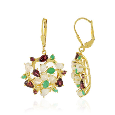 Boucles d'oreilles en argent et Grenat Rhodolite