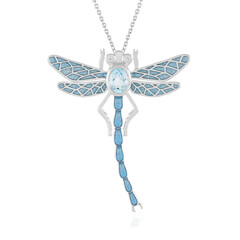 Collier en argent et Topaze bleu ciel (Adela Silber)