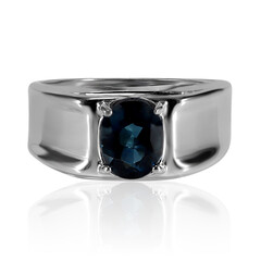 Bague en argent et Topaze bleu de Londres