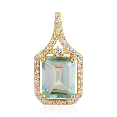 Pendentif en argent et Quartz lac de montagne