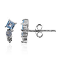 Boucles d'oreilles en argent et Topaze bleu Suisse