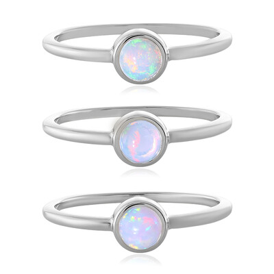 Bague en argent et Opale Welo
