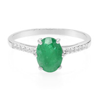 Bague en argent et Emeraude de Bahia